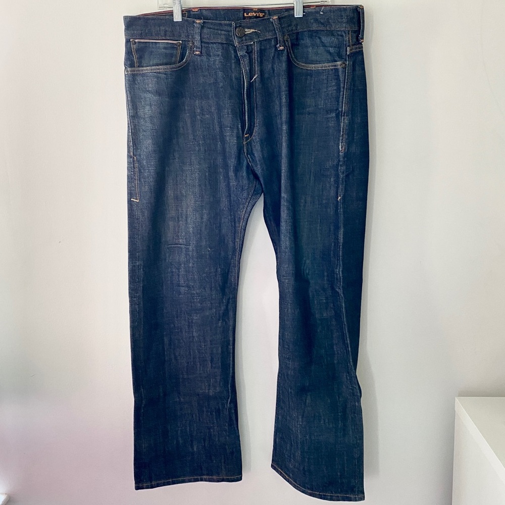 Levi's Men's Size 38x30 Straight Regular Relaxed Fit Blue Cotton Denim Jeans